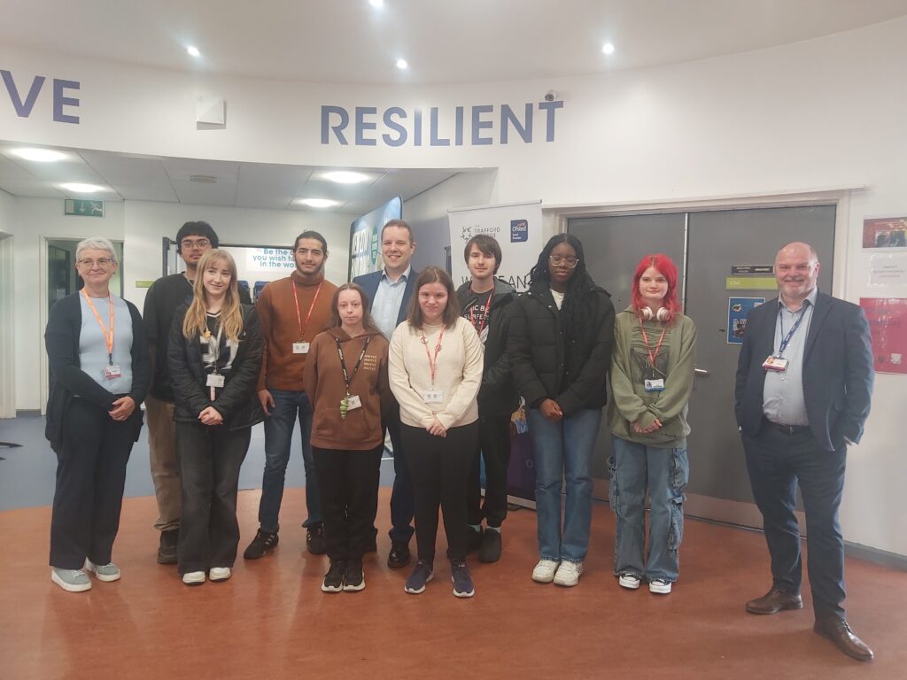 Students at cheadle college posing for photo